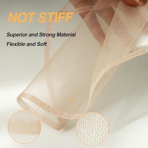 BEEOS 13x6 Transparent Lace for Wig Making, 5 Pieces Lace Net for Making Full Frontal Wigs Accessories for Repairing Wig Cap