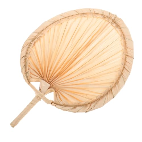 EPIGEIST Natural Hand Woven Handheld Fan Portable Cooling Vintage Palm Leaf Fan for Wedding Party Home Decor Summer Comfort and Travel Accessory