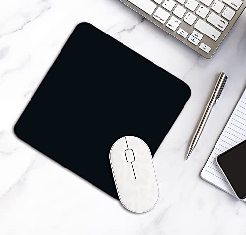 Square Mouse Pad, Premium Mouse Pad, Square Waterproof Mouse Pad, Non-Slip Rubber Base Mouse Pad 9X9 Inches (Black) #TOP1