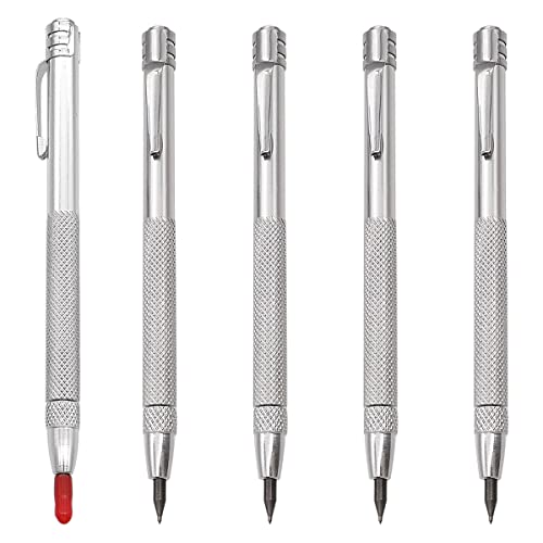 Image of 5 Pack Tungsten Carbide Scriber with Magnet,Universal Aluminum Etching Engraving Pen for Glass /Ceramics /Metal Sheet O-034