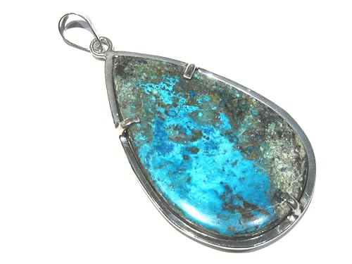 Pendentif azurite argent 925 de prestige et haute qualité