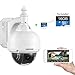 Dericam Outdoor WiFi IP Security Camera, Pan/Tilt camera, Fixed Lens( f=4mm, Not optical zoom lens) 1.3 Megapixel, Pre-installed 16GB Memory Card, S1E-16G White