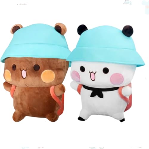 Image of Bubu Plush with Detachable Bags - 32Cm Cotton Stuffed Animal, Cute White Design - Bubu Dudu Cap Plush - Ideal Gift for Kids, Boyfriend, Girlfriend, Playtime, Cuddly Decor & Collectible