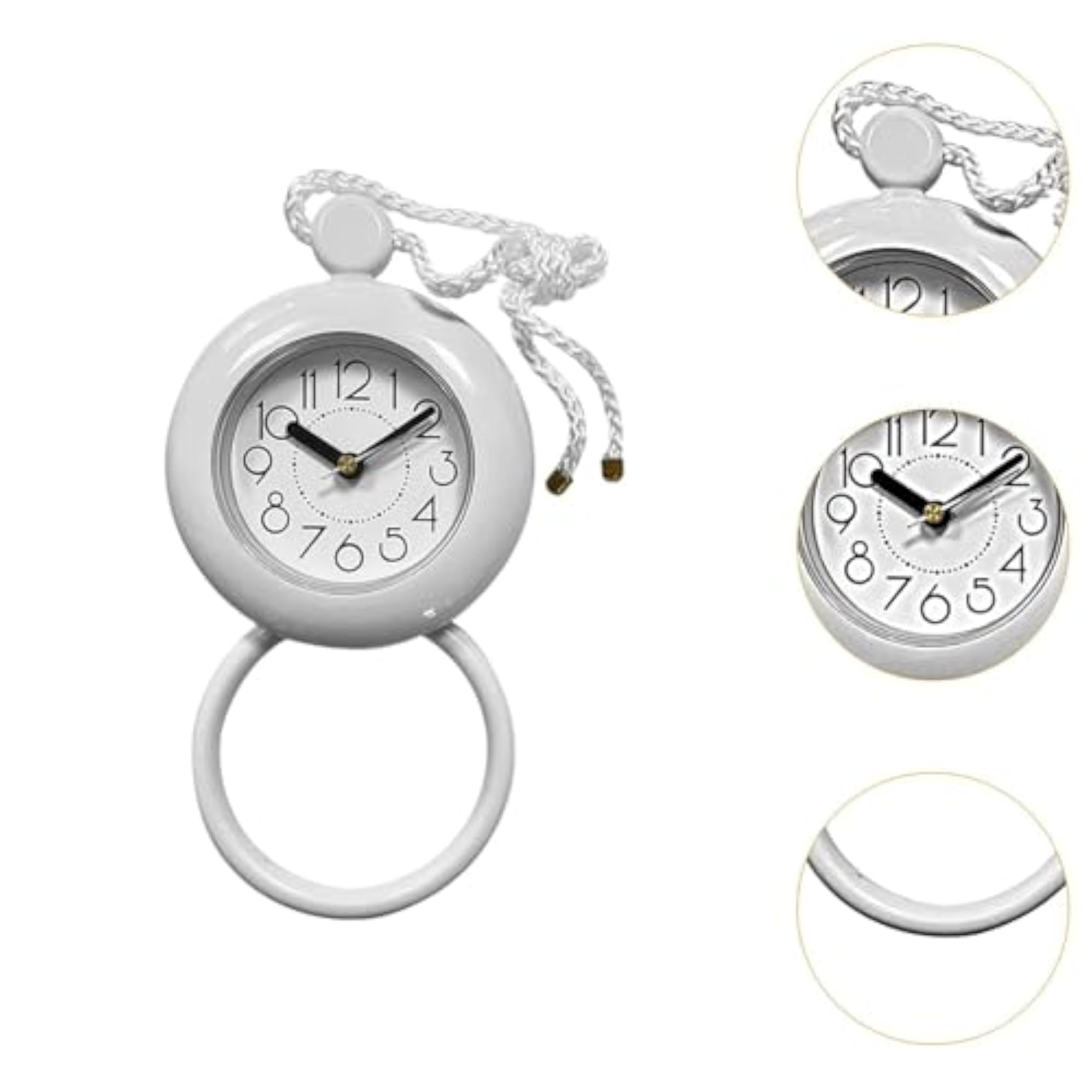 Bathroom Shower Clock Decor Timer with Rope for Spa Dorm
