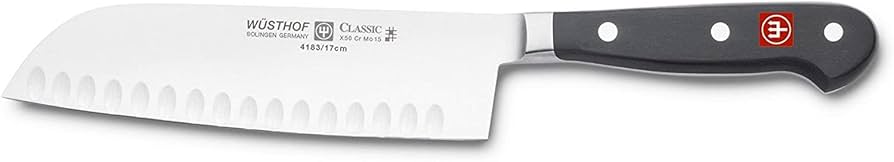 Amazon.com: Wusthof Trident 4183 Forged Santoku with Granton Edge