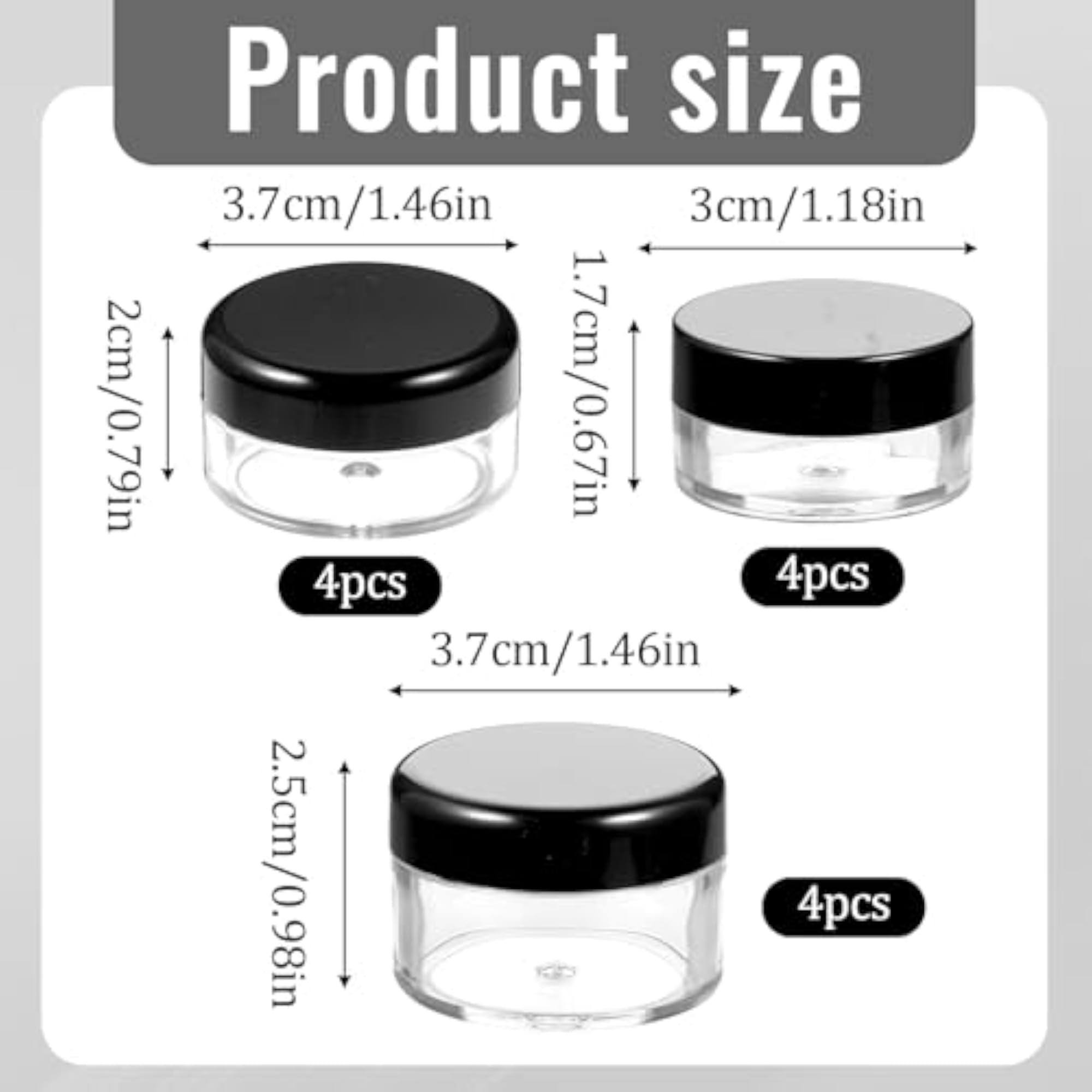12 PCS Small Plastic Containers with Lids