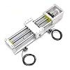 Electric Linear Stage Actuator Length 100mm Ballscrew 1605 Double Optical Axis Linear Rail Guide Slide Stage with Nema23 Bracket and Limit Switch for DIY CNC Router Controller