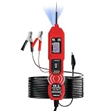 SHIELDIX Power Circuit Probe Tester, 6V-24V DC Automotive Car Electric Fuse & Voltage Tester with LED Test Light, HD LCD Readout, Overload Protection, Short Circuit Finder with 14.7FT Cable