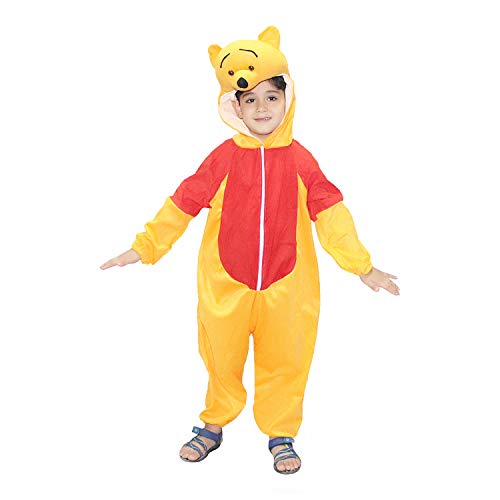 Image of Kaku Fancy Dresses Fleece Cartoon Costume -Yellow, 3-4 Years, For Boys & Girls