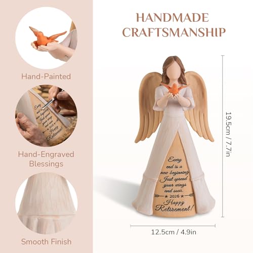 Storieme 2026 Happy Retirement Angel Figurine Gift for Woman Nurse Teacher - Image 4