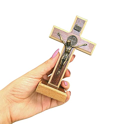 Kit Terço De São Miguel Arcanjo Pedra Hematita + Crucifixo São Bento Com Guia Da Novena Exército Do