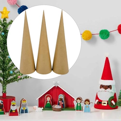 Conos de Papel de 35cm para Manualidades y Decoración de Navidad 7