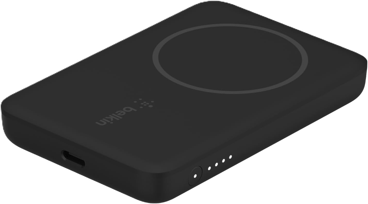 Quick Charge Magnetic Wireless Power Bank 2500mAh, Sleek Design for iPhone 12/12 Pro/ 12 Pro Max/ 12 Mini Compatible with Magsafe Covers - Black (BPD002)