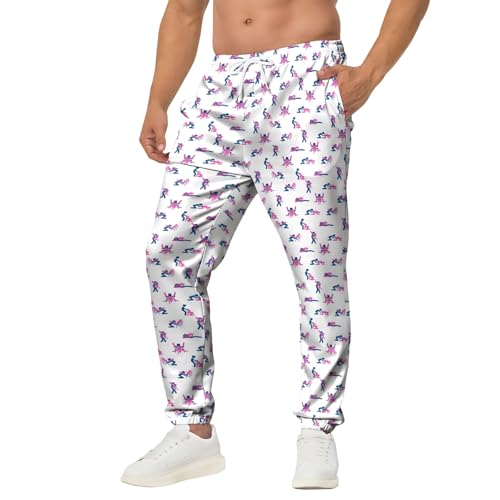 Pantalon de jogging homme noir avec poches et motif graphique 3D