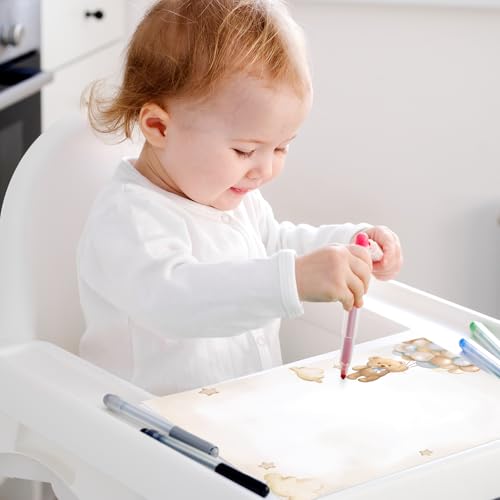 Generic AnyDesign Papel timbrado com 25 folhas de urso, papel timbrado, fofo, marrom, animal, carta,