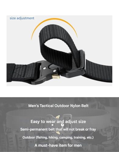 2-Pack Men's Tactical Military Belt with Quick-Release Metal Buckle 3type3