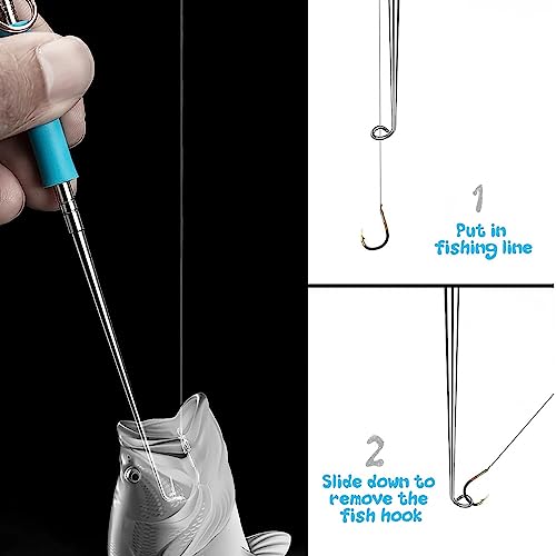 Fishing Hook Remover,2Pcs Disgorger Fishing Stainless Steel Fish Hook Detacher Fishing Hook Quick Removal Unhooking Tool Stainless Steel Easy Fish Hook Remover Fishing Tool Fast Decoupling No Injury - Image 5