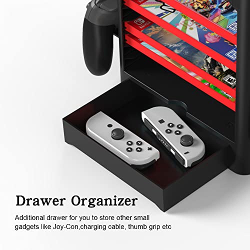 image for VoSinrly Game Storage Tower for Nintendo Switch - Stackable Game Disk 