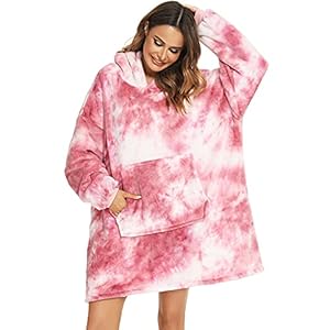 YEPLINS Oversized sweatshirt met capuchon, sherpa-hoodie, sweatdeken, gigantische hoodie, zacht, warm, draagbaar deken