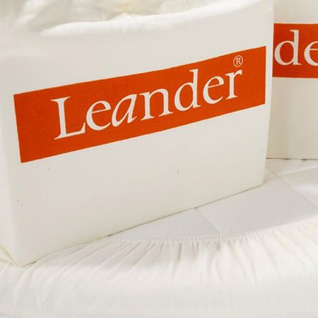 Leander - Lenzuolo con angoli elasticizzati, confezione da 2 pezzi