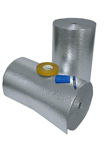US Energy NASATECH (Pre-Cut for 8 Panel) 1 Car Garage Door Reflective Insulation Kit (R8) 1/4 Thick w/New & Improved Super Heavy Duty Double Sided Foam Tape Fits 8x7 8x8 9x7 9x8 Single Garage Doors
