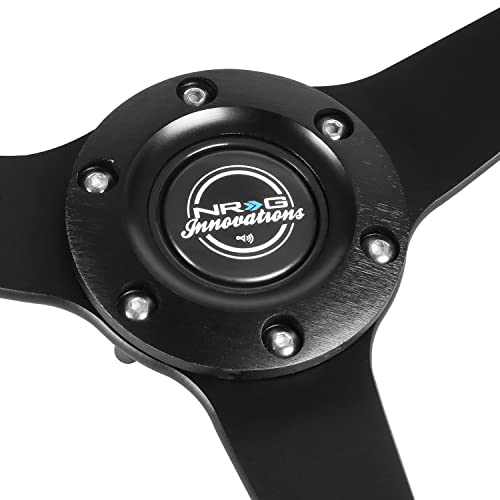 Nrg Innovations Rst-037Mb-Sa 1" Deep Dish 3-Spoke Steering Wheel With Horn Button,6 X 70Mm Bolt Pattern, Matte Black #TOP1