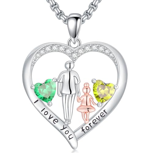 Zoeniya To My Daughter From Dad/Father,Daughter �a���΃y���_���g�l�b�N���X I Love You Forever Love Heart Jewelry �N���X�}�X �o�����^�C�� ��̓� �a�����M�t�g ���� ��
