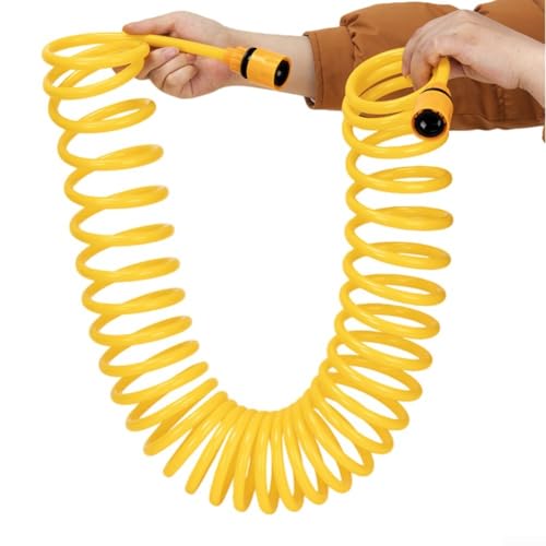 Manguera de jardín expandible, de 16 a 66 pies, flexible y ligera, para lavado de coches, limpieza de patio, riego de plantas y mantenimiento de patio, con accesorios de latón macizo de 3/4 pulgadas