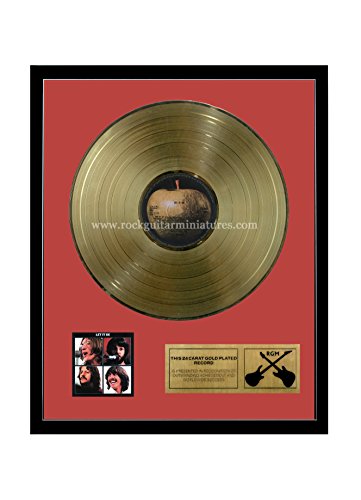 Rock Guitar Miniatures RGM1091 The Beatles Let it Be Gold Disc 24K Plated LP 12