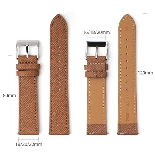 Bracelet de montre en cuir 18mm 20mm 22mm interchangeable facilement - 7