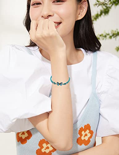Neovivi Butterfly Bracelets For Teen Girls, 6 Pcs Adjustable Strings Cute Butterfly Charm Hand Woven Bracelet For Women Girl With Gift Card #TOP2