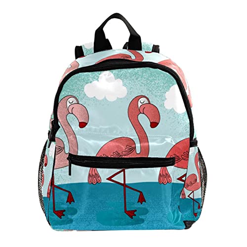 Sac à dos pour garçons et filles motif floral tropical violet de 30,5 cm multicolore