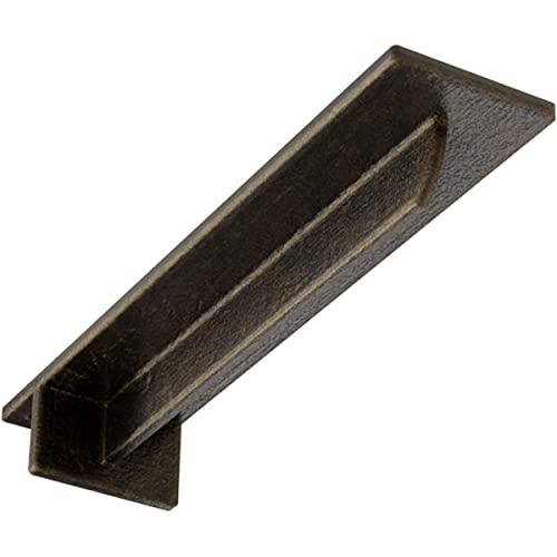 3" W x 14" D x 2" H Heaton Hidden Support Steel Bracket w/ 10" Support Depth, Antiqued Pale Gold