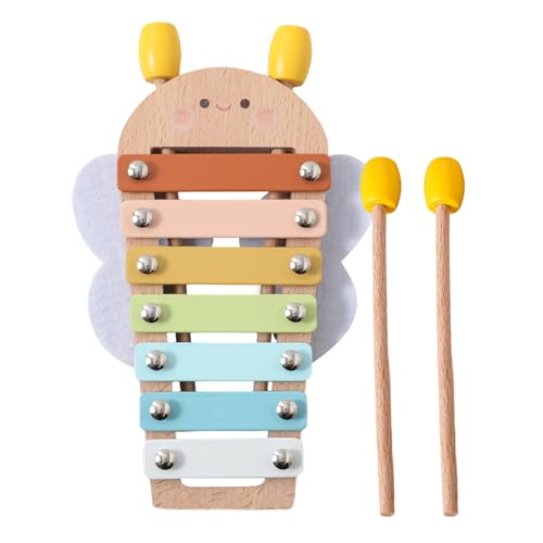 Xilófono Para Niños: Instrumento Musical Educativo De Madera, Diseño De Teclas Coloridas, Materiales Seguros Y No Tóxicos | Regalo De Aprendizaje Para El Desarrollo Para Niños De 6 A 12 Meses, Cumplea