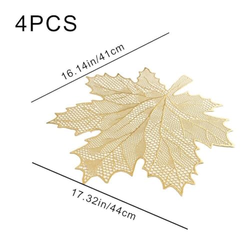 Sets de table en forme de feuille PVC lavables et antidérapants pour table de cuisine - 3