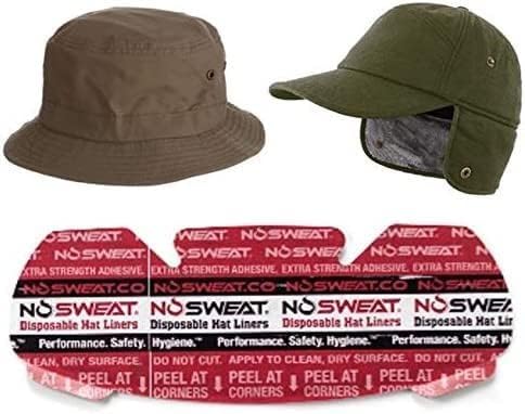 NoSWEAT 帽子 汗取り パッド 汗止め キャップライナー 汗吸収 シート ハットライナー 汗 テープ 汗防止 バケハ 特許取得 米国製 (6枚入) 正規品