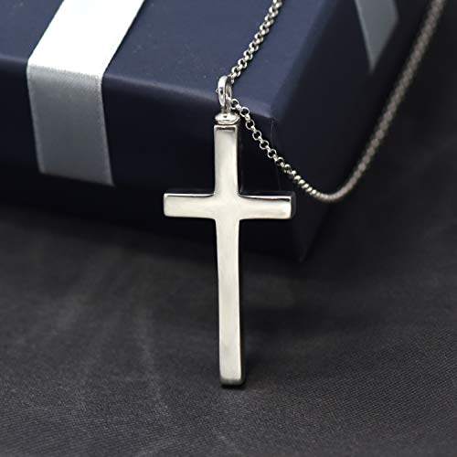 Beilin 925 Sterling Silver Cremation Jewelry Cross Urn Pendant Memorial Cross Urn Necklace For Ashes (Cross Urn) #TOP2