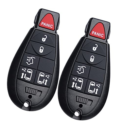 MechanMagic Key Fob Replacement Keyless Entry Remote Control Fits for Dodge Grand Caravan Chrysler Town and Country 2008-2020 M3N5WY783X IYZ-C01C Set of 2