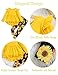 Toddler Girl Clothes 5-6T Girls 2 Piece Outfits Kid Fall Outfit Ruffle Long Sleeve Shirt Top Sunflower Allover Pants Fashion Size 5-6 Years Old Winter Clothing Set Yellow