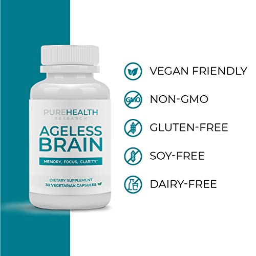 Ageless Brain by PureHealth Research - Memory, Focus & Clarity. Doctor Formulated, Brain Supplement for Healthier Brain, Sharper Mind & Clearer Thinking - 30 Capsules - Thumbnail 2
