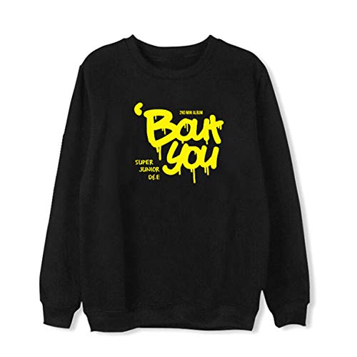 FOREVER YOUNGER Otoño Invierno Unisex Manga Larga De Cuello Redondo Sudaderas Super Junior Combate Usted Camiseta De Algodón Para Hombres Y Mujeres