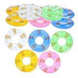 PRETYZOOM 15pcs素敵な水泳リングの装飾愛らしいインフレータブルリング小道具ドールハウスパーティーの写真小道具