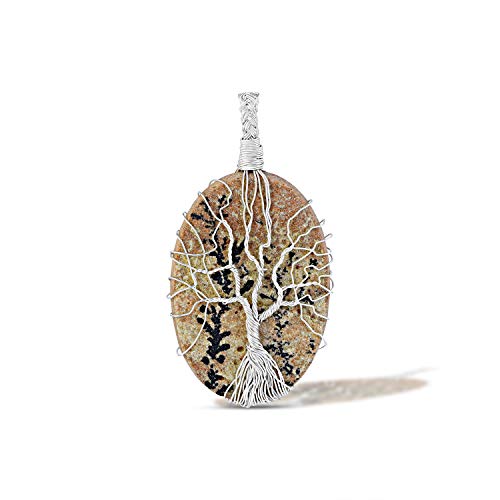 Pendentif arbre en argent 925 en fil de fer enroulé, cadeau idéal