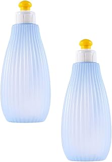 Healifty 2Pcs Women Bidet Sprayer Beauty Anal Douche Perineal Lavette Irrigation Bottle Massage Women Private Cleaning Tools Bag for Women Sky Blue