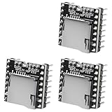 Módulo Mini Reproductor MP3 3 Piezas Compatible con Arduino, DFPlayer Mini Módulo Decodificador de Audio con DAC de 24 bits, Soporta Tarjeta TF hasta 32G, Control Serie, Incluye E-Book para Proyectos