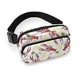 Sac banane homard coriandre citron pour homme et femme, sac banane pour entraînement, course à pied, voyage avec sangle réglable