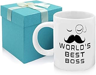 Tom Boy World's Best Boss Coffee Mug Funny Office Mugs,Novelty Gift Present