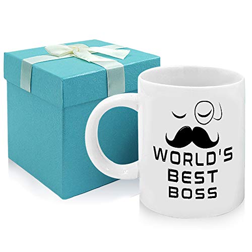 Tom Boy World's Best Boss Coffee Mug Funny Office Mugs,Novelty Gift Present
