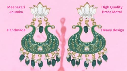 Image of Nilu's Collection Handmade Antique Designer Floral Jhumka for Women & Girls | Made of Brass | Any occasion, festival, function