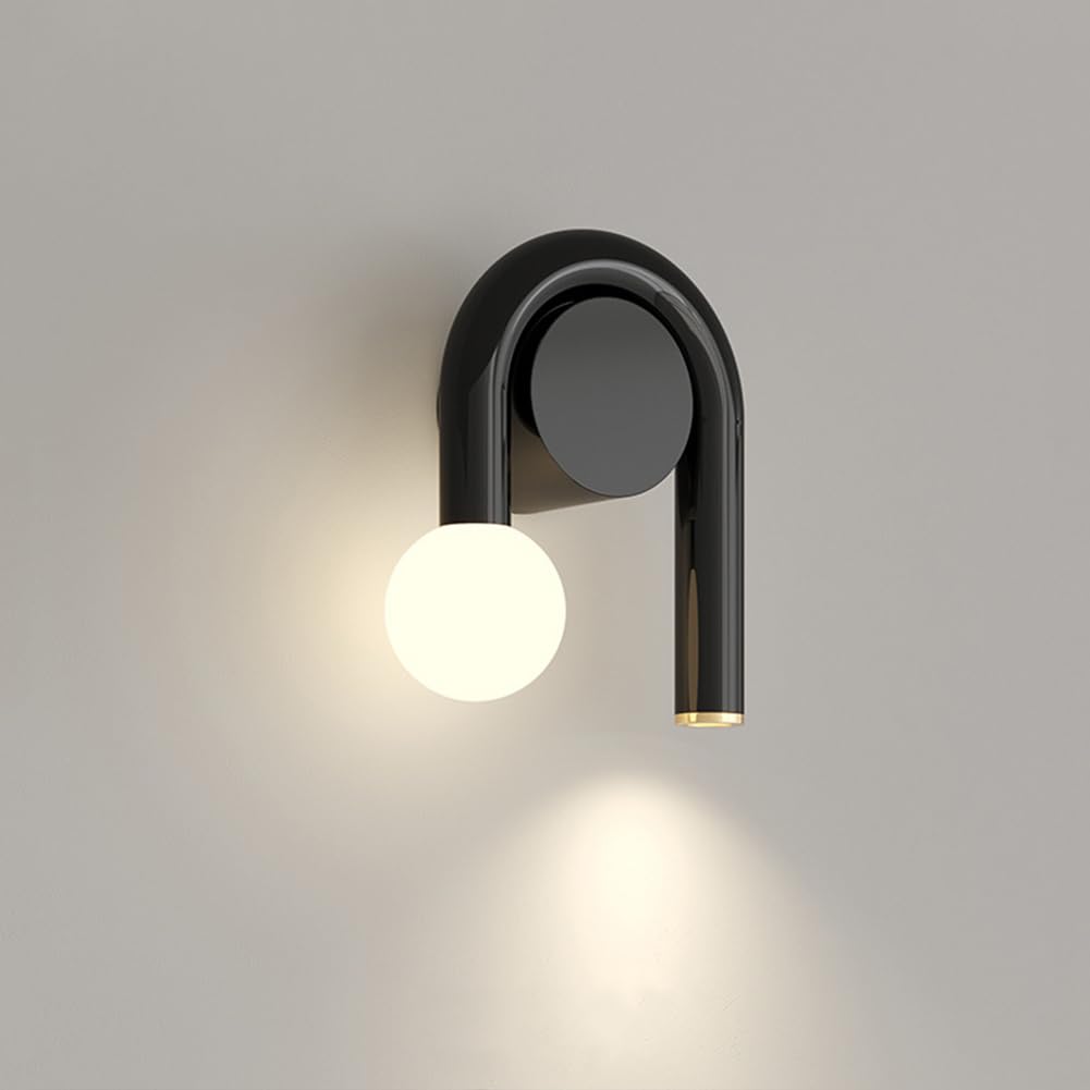 SXECAEPS Wall Lamps Sconces Light Indoor Led Dimmable 12w Warmnaturalwhite Modern Metal Decorative Sconce Lamp for Living Room Bedroom Hallway Corridor(B)